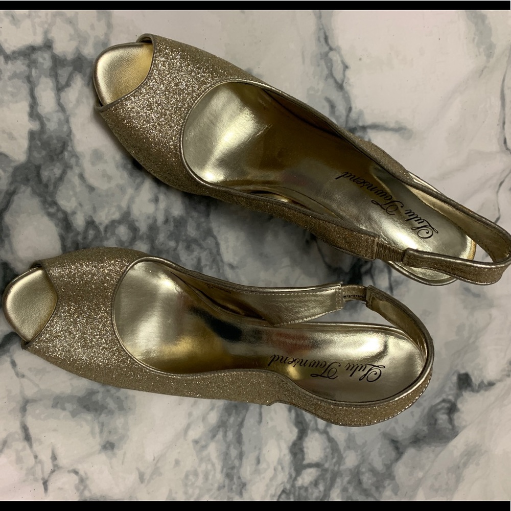 Gold Glitter Heels